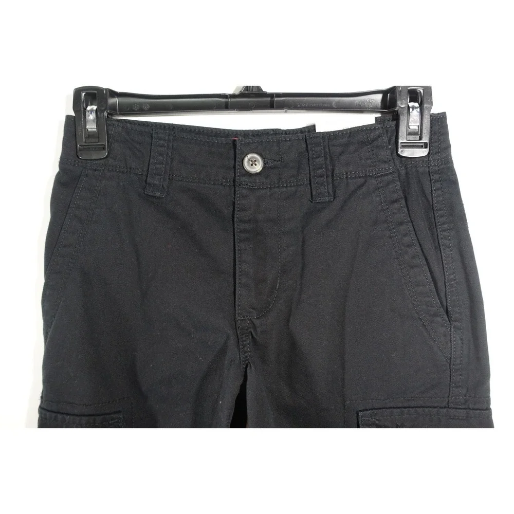 Arizona Jean Co Cargo Shorts Boys 8 Husky Adjustable Waist Cotton Black